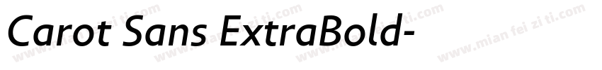 Carot Sans ExtraBold字体转换